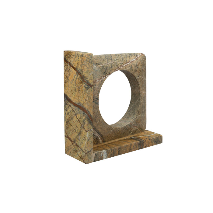 Dutchbone Satpura Boekensteun Marmer Bruin - Set van 2