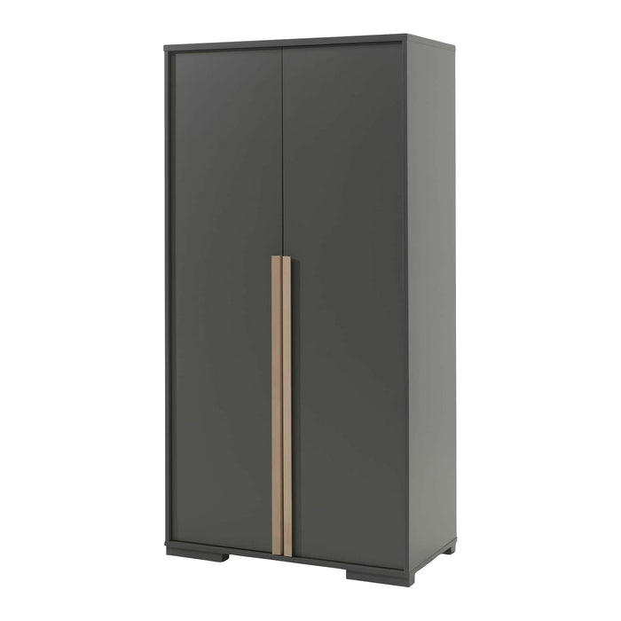 Vipack London Kledingkast 2-deurs - Antraciet