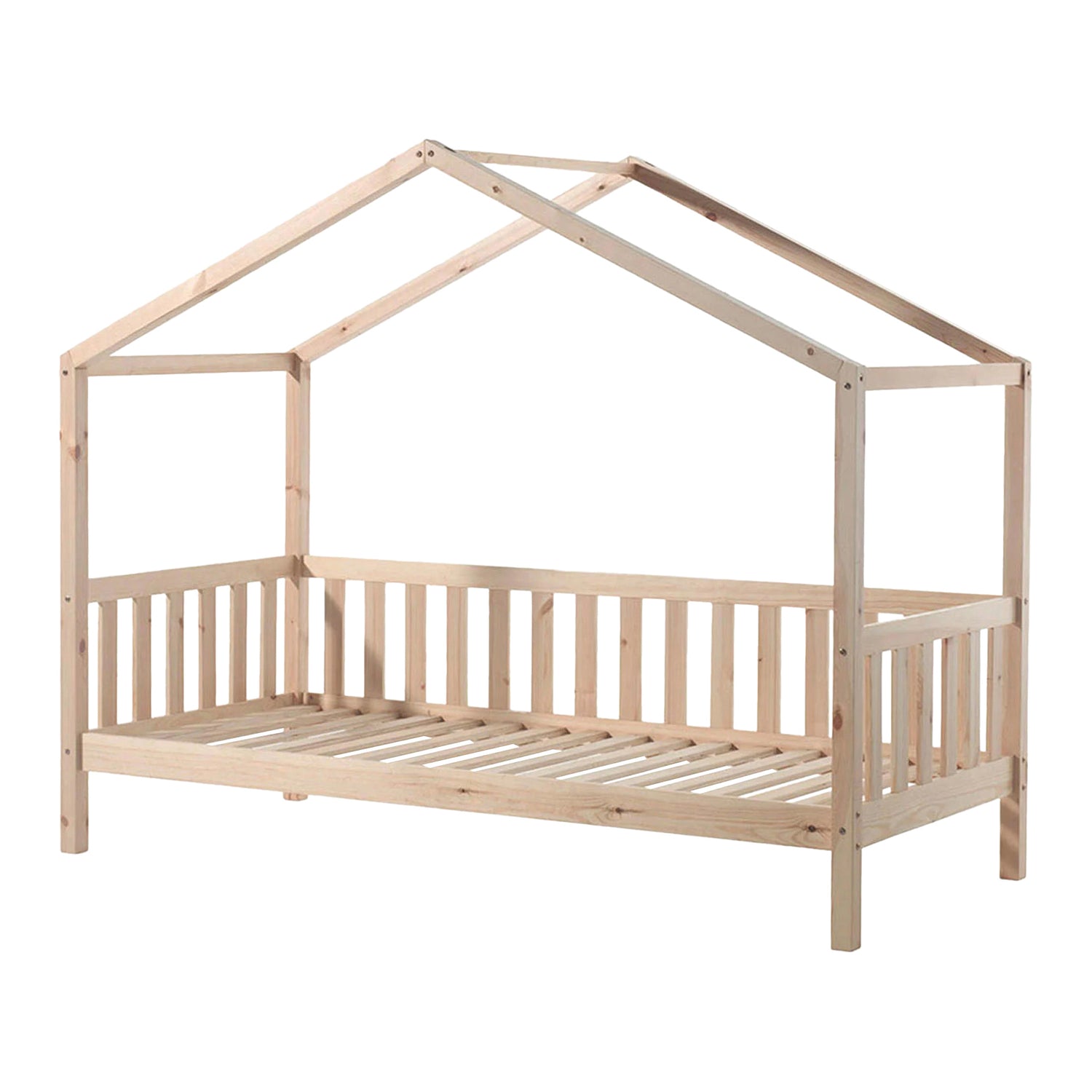 Vipack Dallas Huisbed met Hekje 90 x 200 cm - Naturel