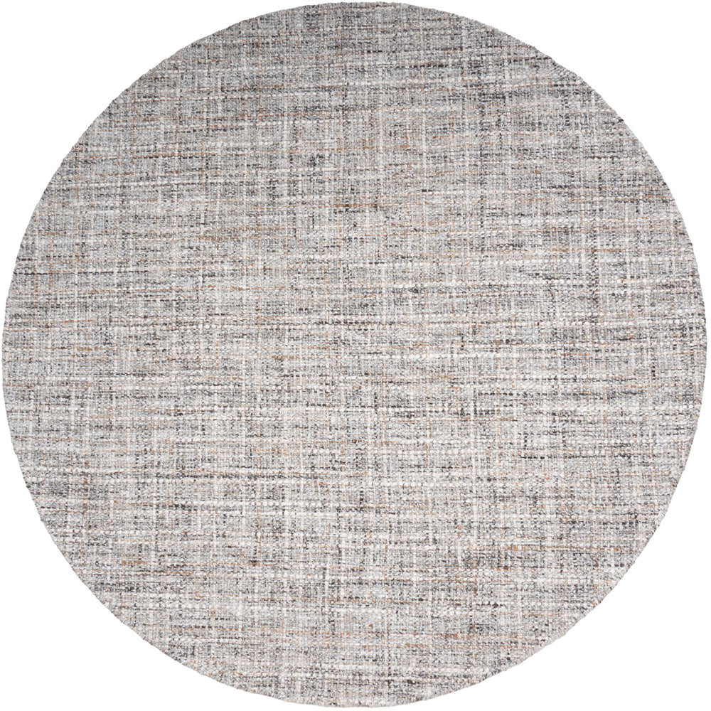 Veer Carpets - Vloerkleed Cross Grey|Beige - Rond ø200 cm