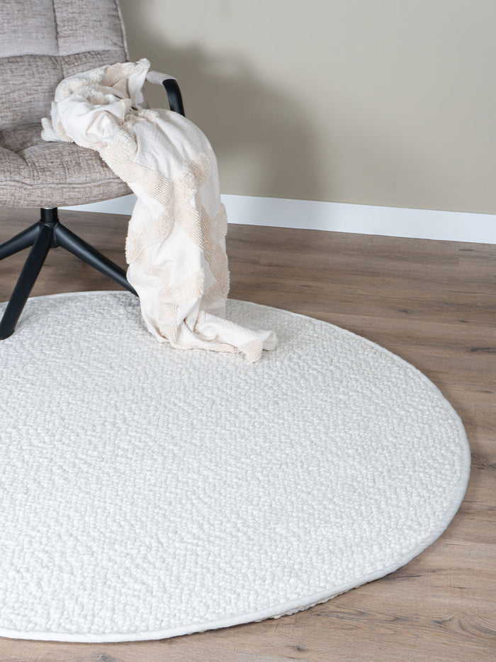 Veer Carpets - Vloerkleed Stone White Rond ø200 cm