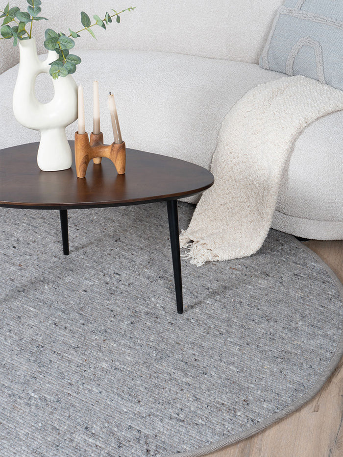 Veer Carpets - Vloerkleed Scott Taupe Rond ø200 cm