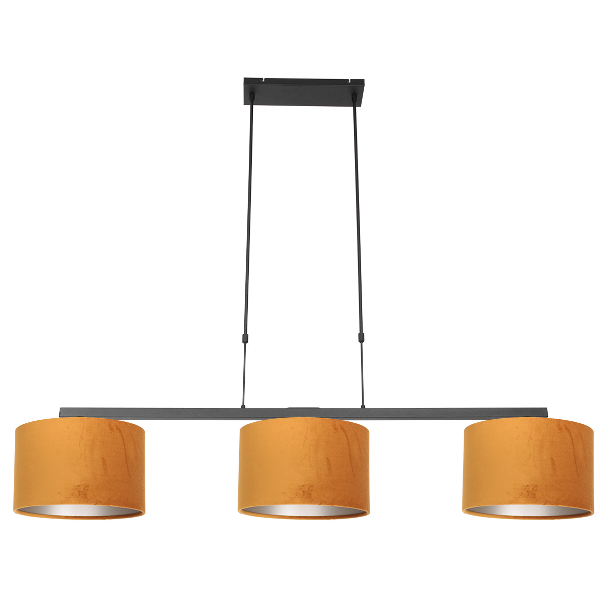 Steinhauer - hanglamp - Stang - zwart - metaal velours stof - grote