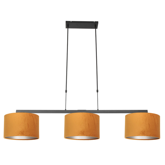 Steinhauer - hanglamp - Stang - zwart - metaal velours stof - grote