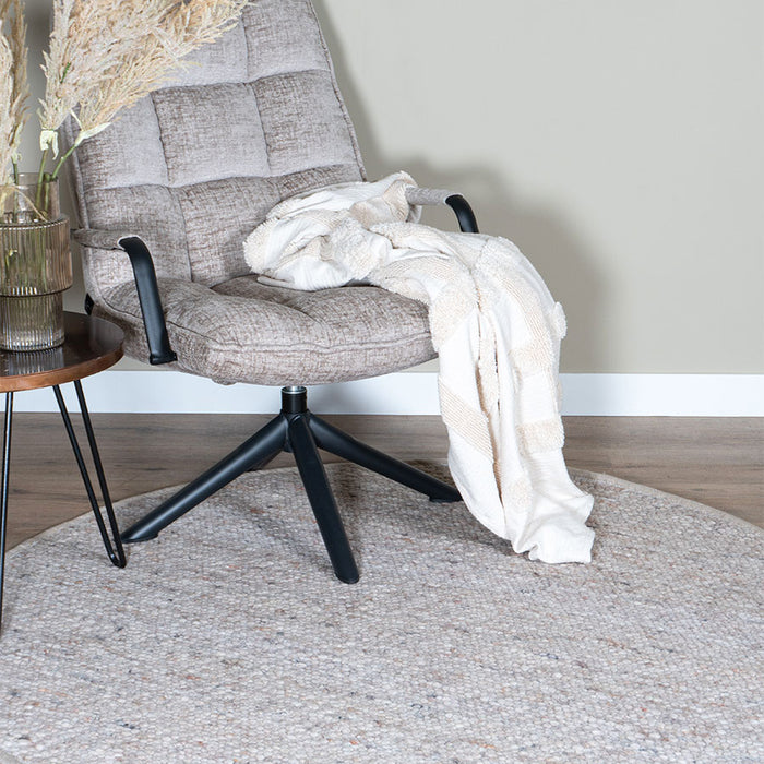 Veer Carpets - Vloerkleed Stone Beige 215 - Rond ø160 cm