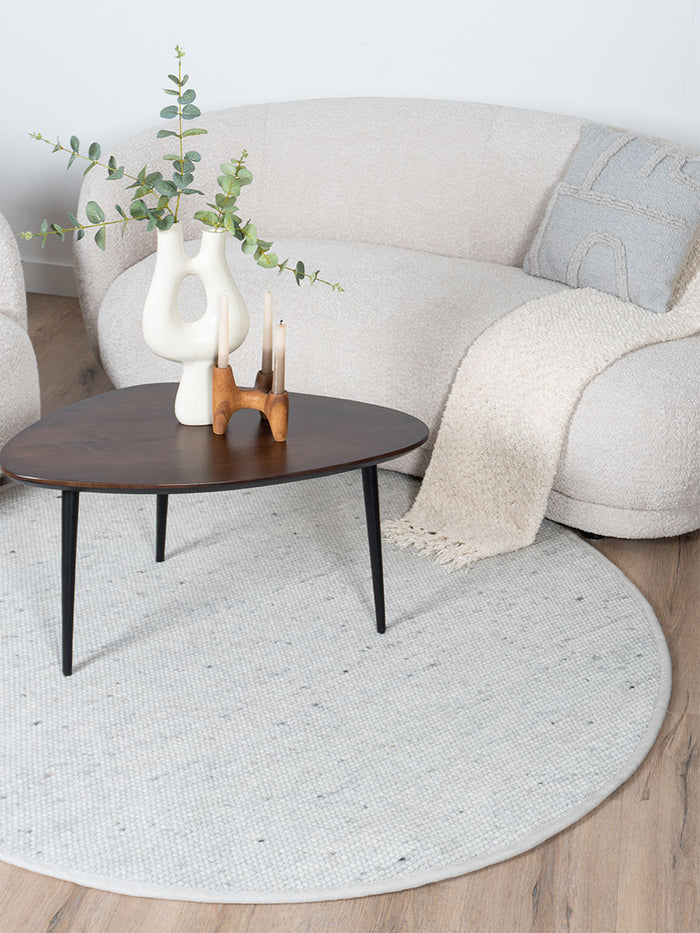 Veer Carpets - Vloerkleed Scott Ivoor Rond ø160 cm