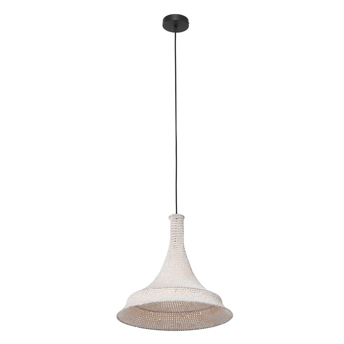 Anne Lighting - hanglamp - Marrakesch - wit - touw - Ø 50cm - E27 -