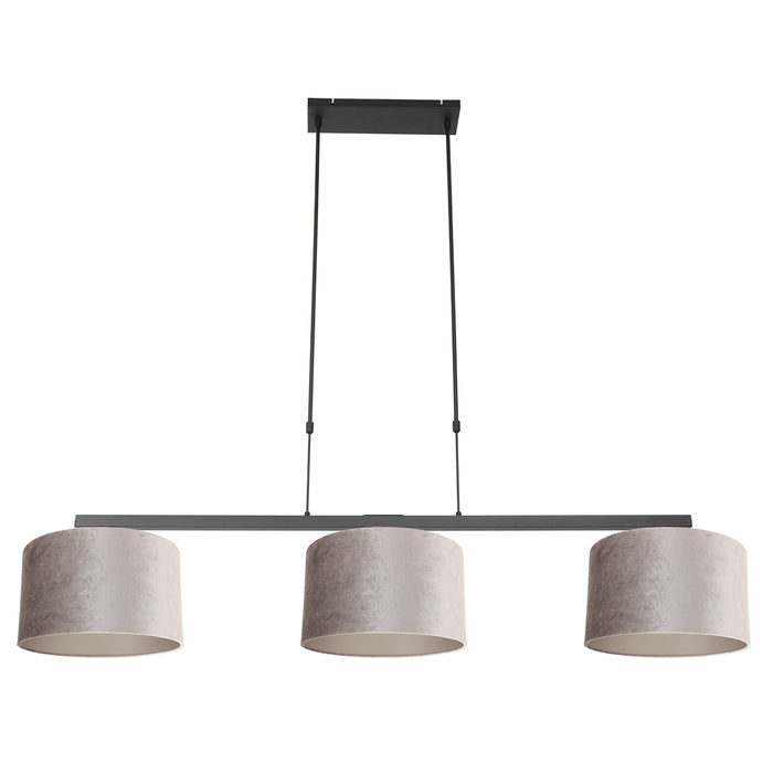 Steinhauer - hanglamp - Stang - zwart - metaal velours stof - grote