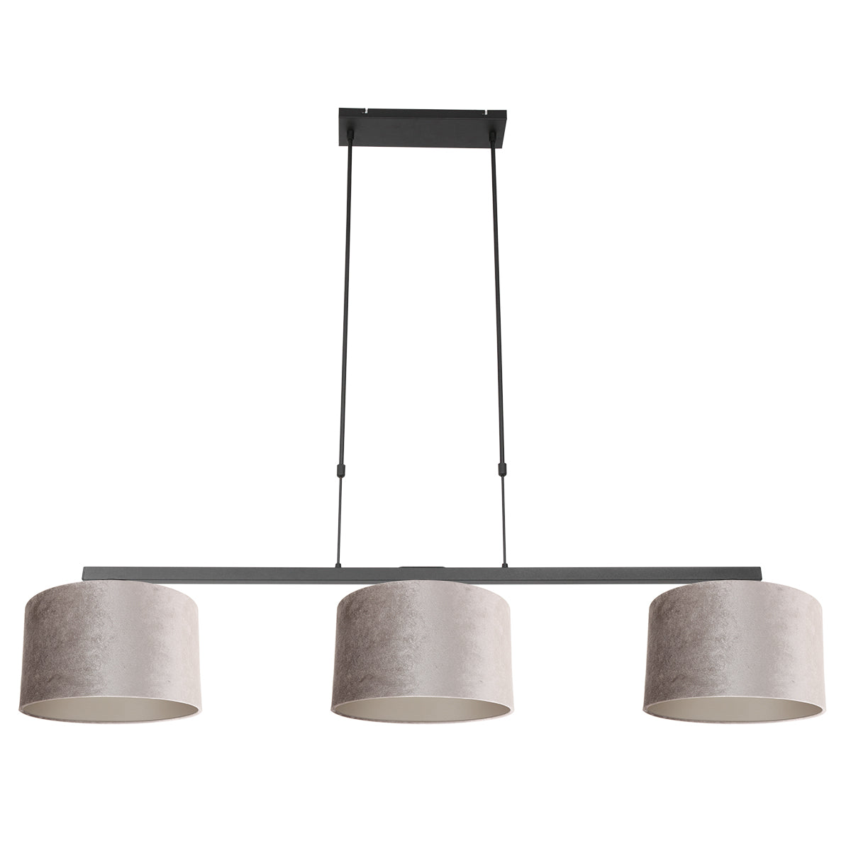 Steinhauer - hanglamp - Stang - zwart - metaal velours stof - grote