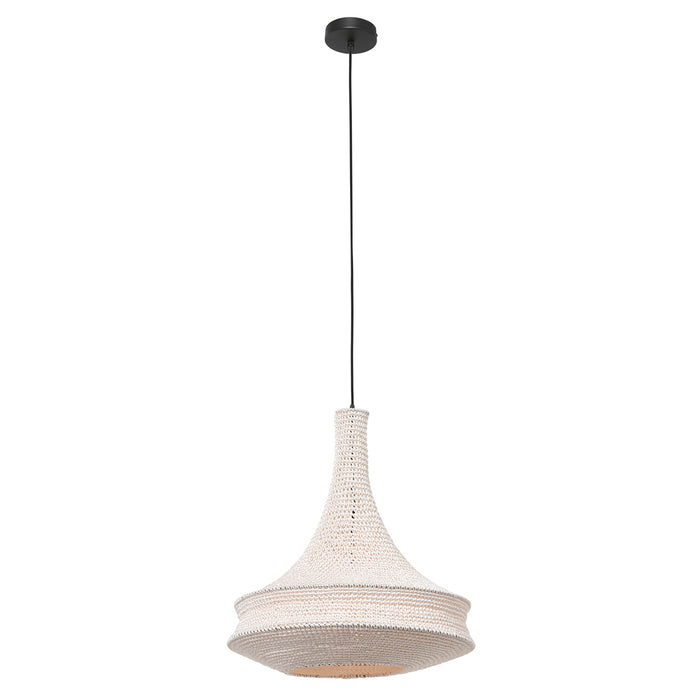 Anne Lighting - hanglamp - Marrakesch - wit - touw - Ø 50cm - E27 -