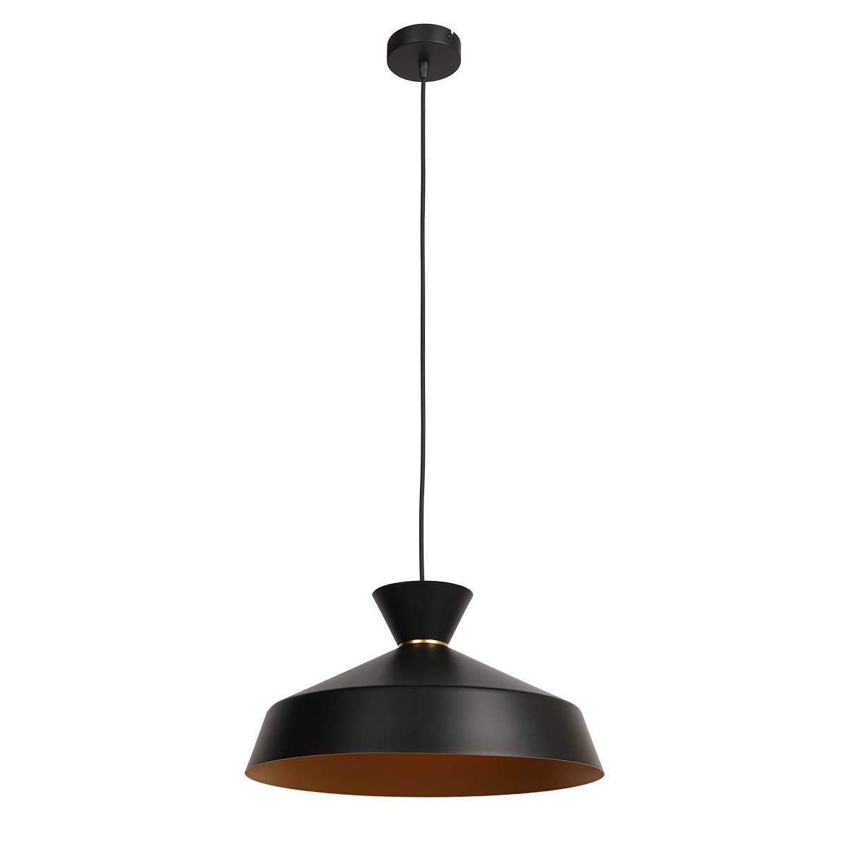 Mexlite - hanglamp - Skandina - zwart - metaal - Ø 40cm - E27 - 3682ZW