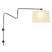 Steinhauer - wandlamp - Linstrom - zwart - linnen metaal - schemerlamp - E27 - 3724ZW