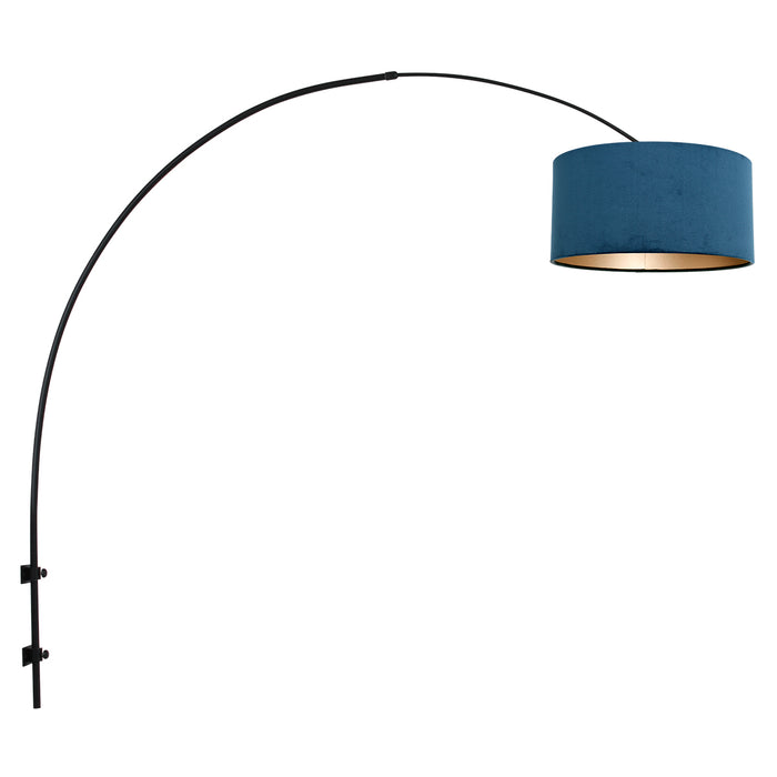 Steinhauer - wandlamp - Gramineus - zwart - metaal velours stof - E27