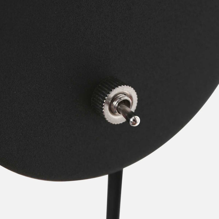 Mexlite - wandlamp - Upround - zwart - metaal staal - bedlampje -