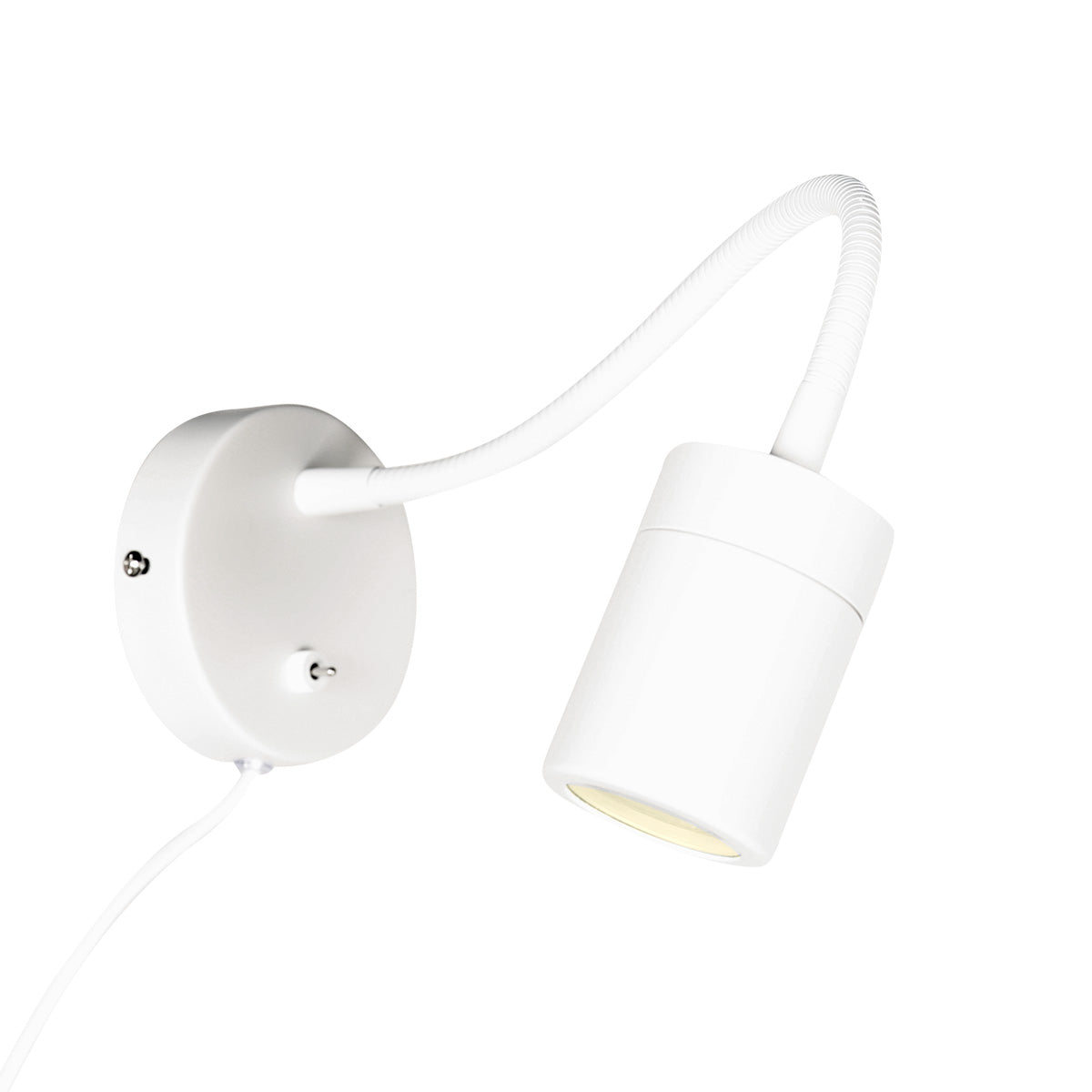 Mexlite - wandlamp - Upround - wit - metaal staal - bedlampje - GU10