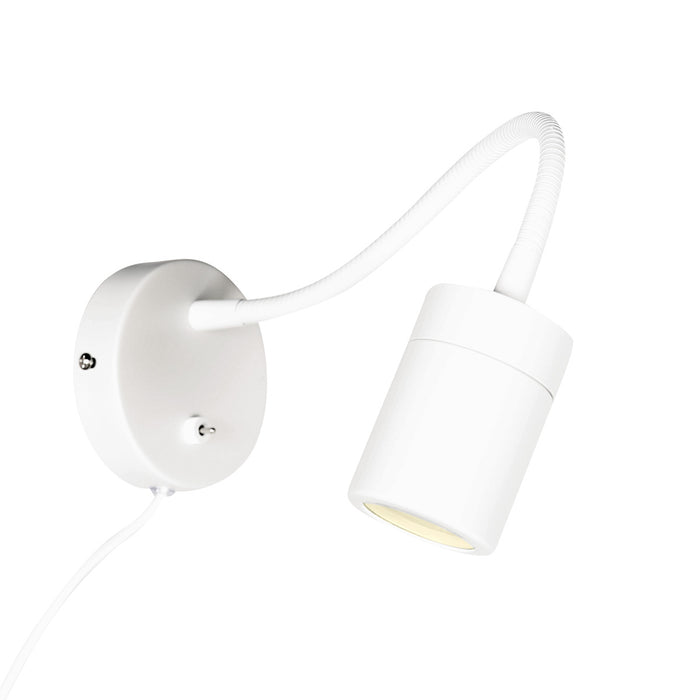 Mexlite - wandlamp - Upround - wit - metaal staal - bedlampje - GU10