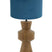 Light Living tafellamp Gregor - blauw - hout - 17 cm - E27 fitting -