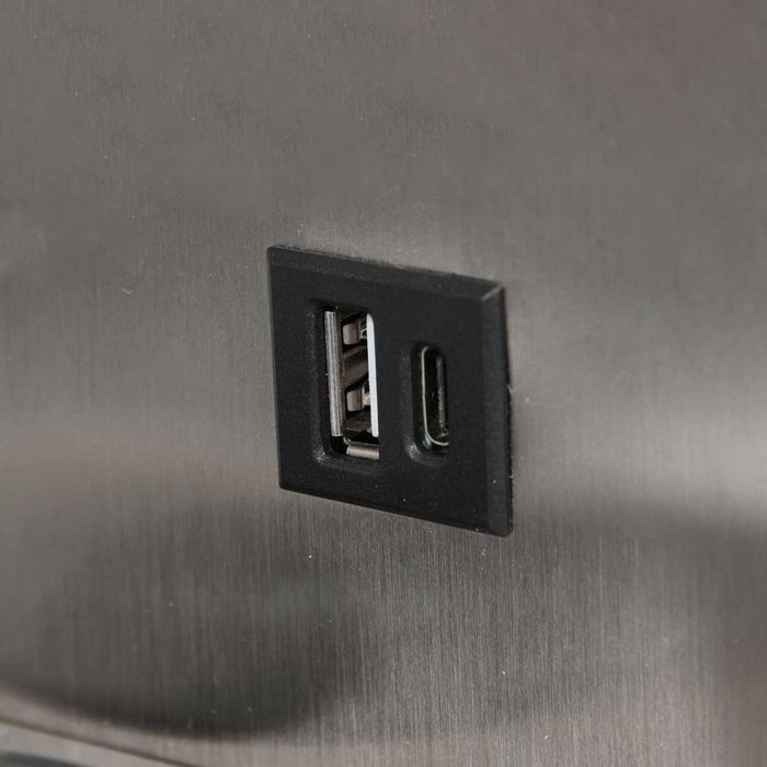 Mexlite Wandlamp Upround Staal USB 1lichts