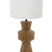 Light Living tafellamp Gregor - wit - hout - 17 cm - E27 fitting -
