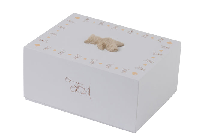 J-line - Tapijt Beer Polyester Beige - 103x82x1.5cm