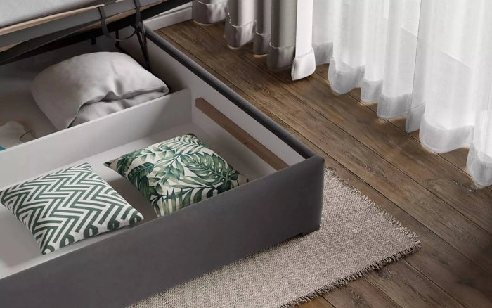 by fonQ Velvix Tweepersoonsbed 180 x 200 cm - Grijs