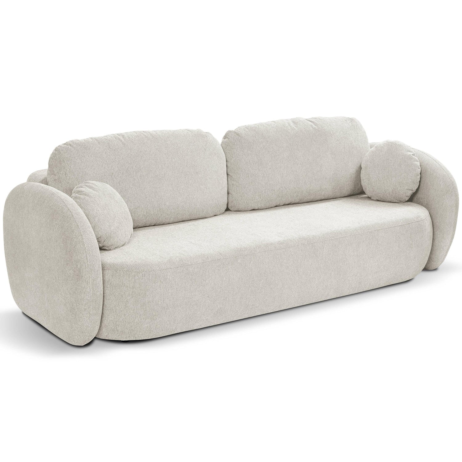 by fonQ Orin 3-zitsbank met Slaapfunctie - Chenille - `Ivoor