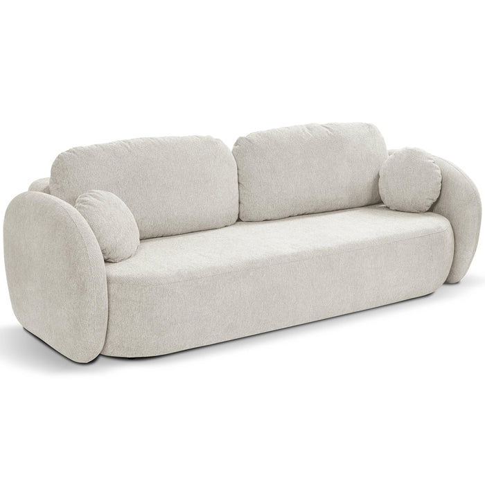 by fonQ Orin 3-zitsbank met Slaapfunctie - Chenille - `Ivoor