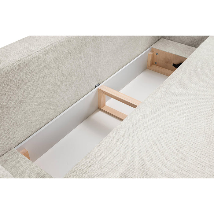 by fonQ Orin 3-zitsbank met Slaapfunctie - Chenille - `Ivoor