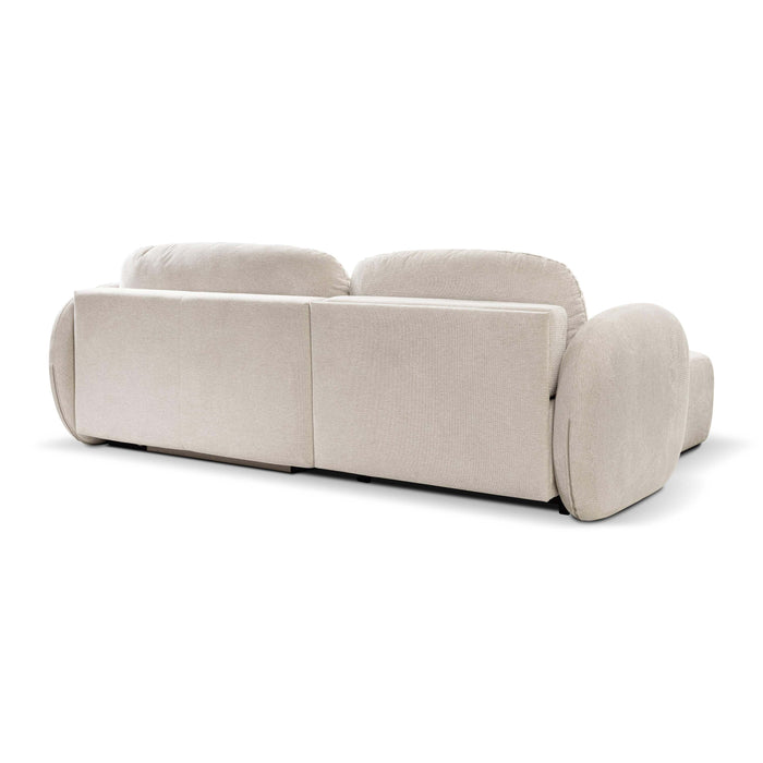 by fonQ Orin Hoekbank Links met Slaapfunctie - Chenille - Beige