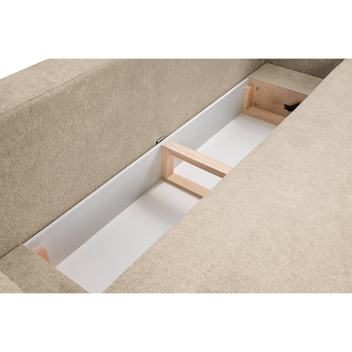 by fonQ Orin 3-zitsbank met Slaapfunctie - Chenille - Beige