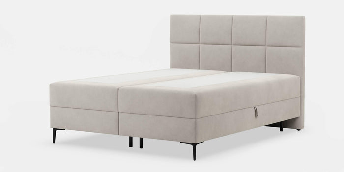 by fonQ Novae Boxspring met Opbergruimte 180 x 200 cm - Beige / Zwart