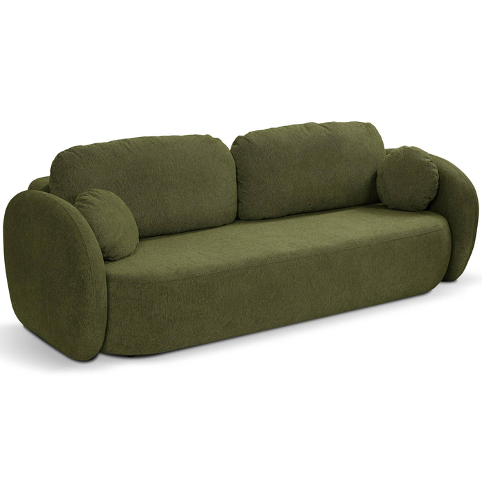 by fonQ Orin 3-zitsbank met Slaapfunctie - Chenille - Groen