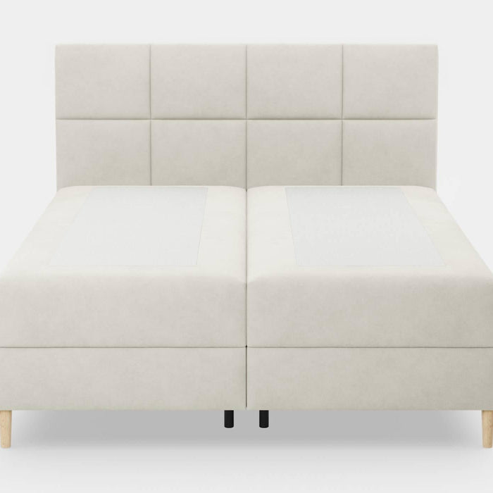 by fonQ Novae Boxspring  met Opbergruimte 160 x 200 cm - Crème / Naturel