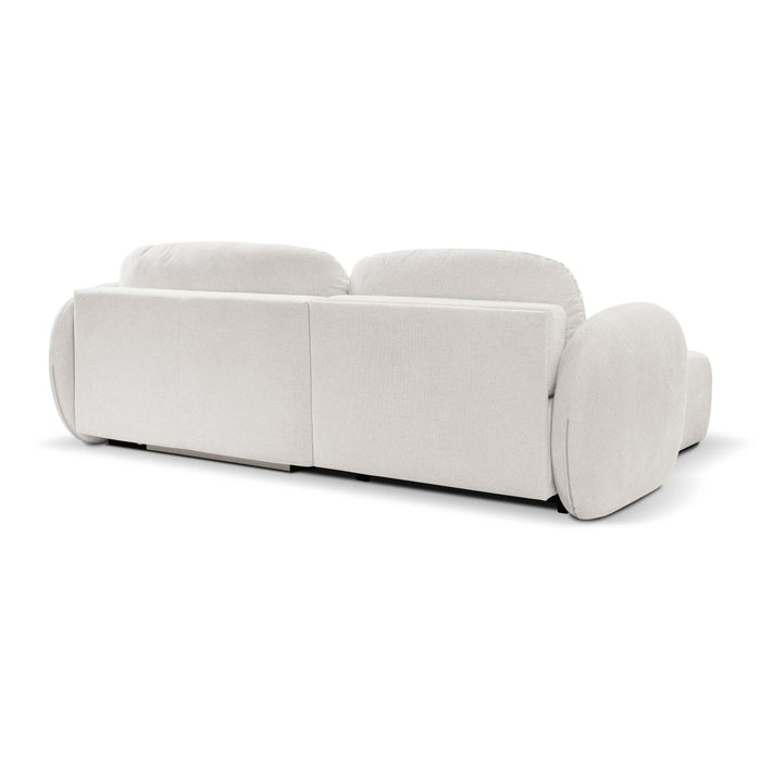 by fonQ Orin Hoekbank Links met Slaapfunctie - Chenille - Ivoor