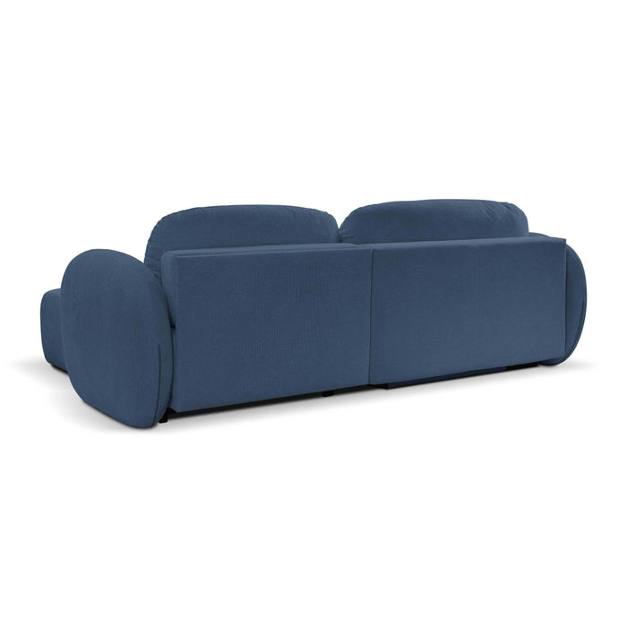 by fonQ Orin Hoekbank Rechts met Slaapfunctie - Chenille - Blauw