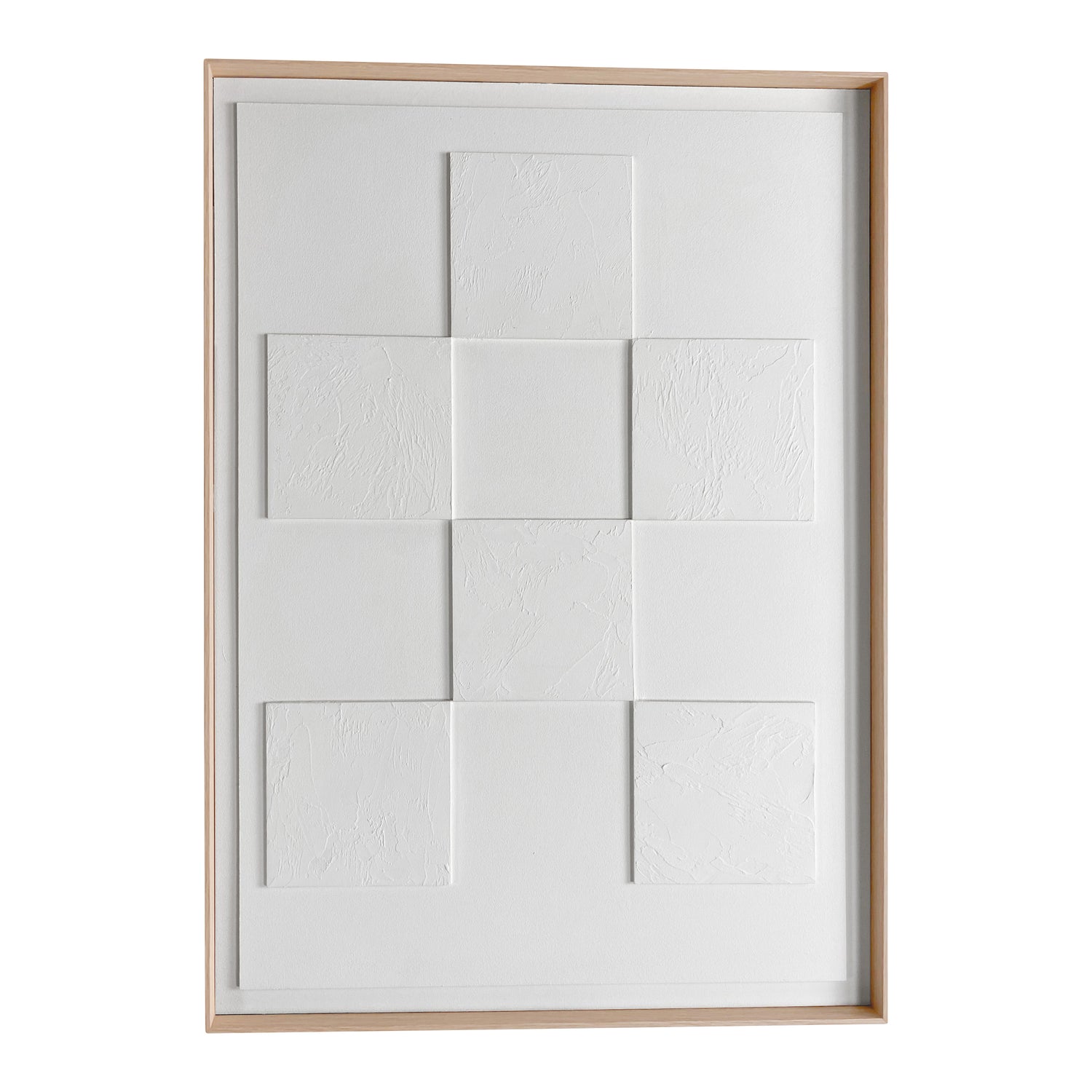 Reinders - Square Relief Art Schilderij - 70 x 50 cm - Wit