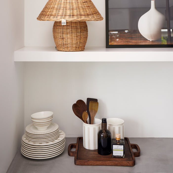 Riviera Maison Dinerbord Wit|Beige - Claymont - Porselein (ØxH) 27x2.5