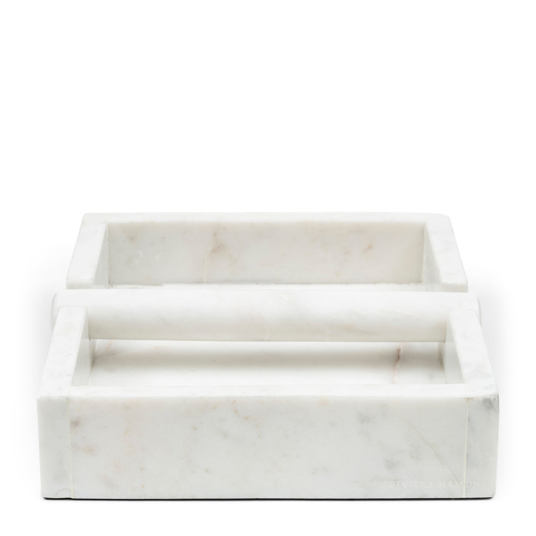 Riviera Maison Servethouder Wit - Valmont - Marmer (ØxH) 14x5