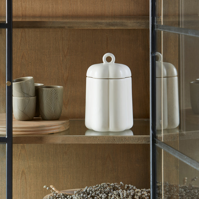 Riviera Maison Voorraadpotten met Deksel Wit - Potiron - Porselein