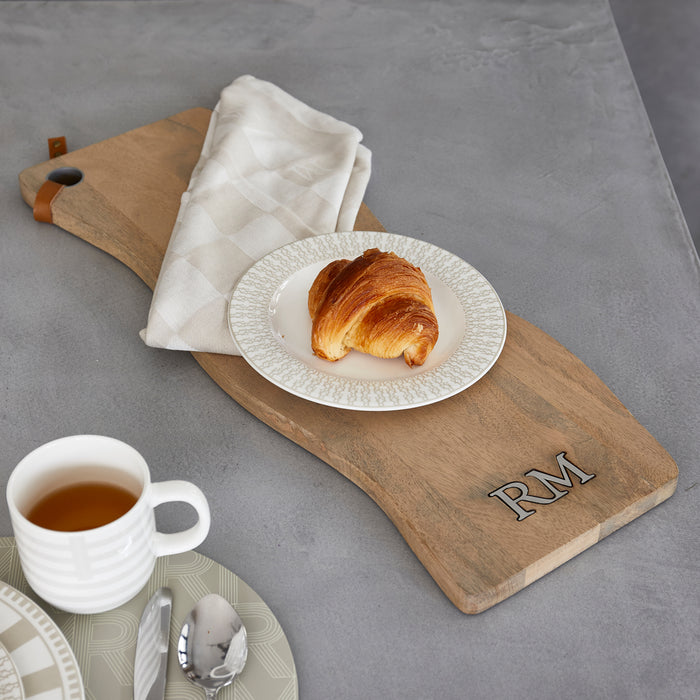 Riviera Maison Bord Wit|Beige - Claymont - Porselein (ØxH) 20.5x2