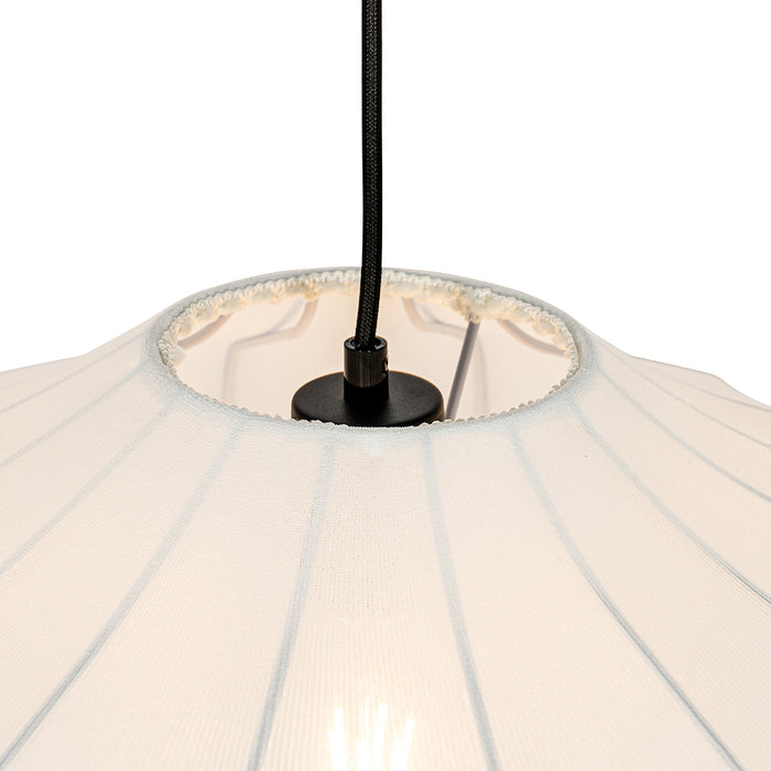 QAZQA Design hanglamp wit zijden 50 cm - Plu
