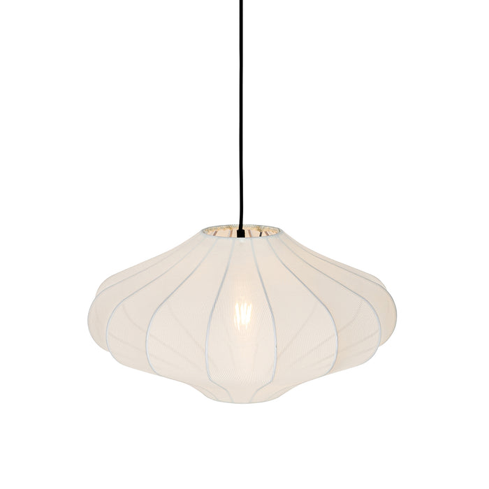 QAZQA Design hanglamp wit zijden 50 cm - Plu