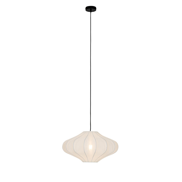 QAZQA Design hanglamp wit zijden 50 cm - Plu