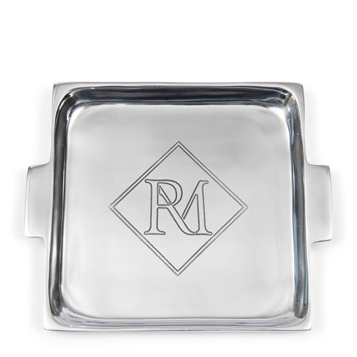 Riviera Maison Dienblad Rechthoek Zilver - RM Monogram - Aluminium