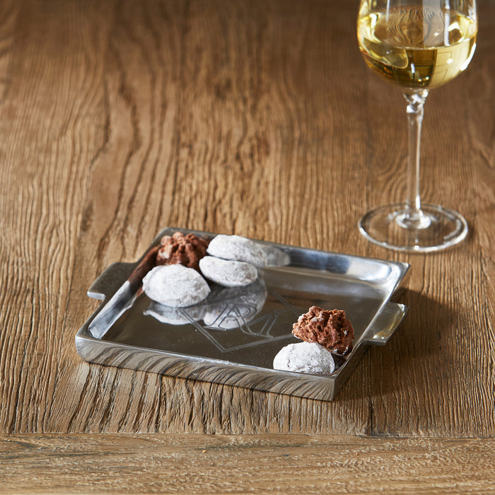 Riviera Maison Dienblad Rechthoek Zilver - RM Monogram - Aluminium