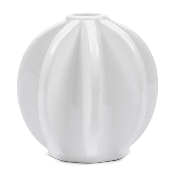 Riviera Maison Kaarsenhouder Wit - Siena - Porselein (ØxH) 11x11.5