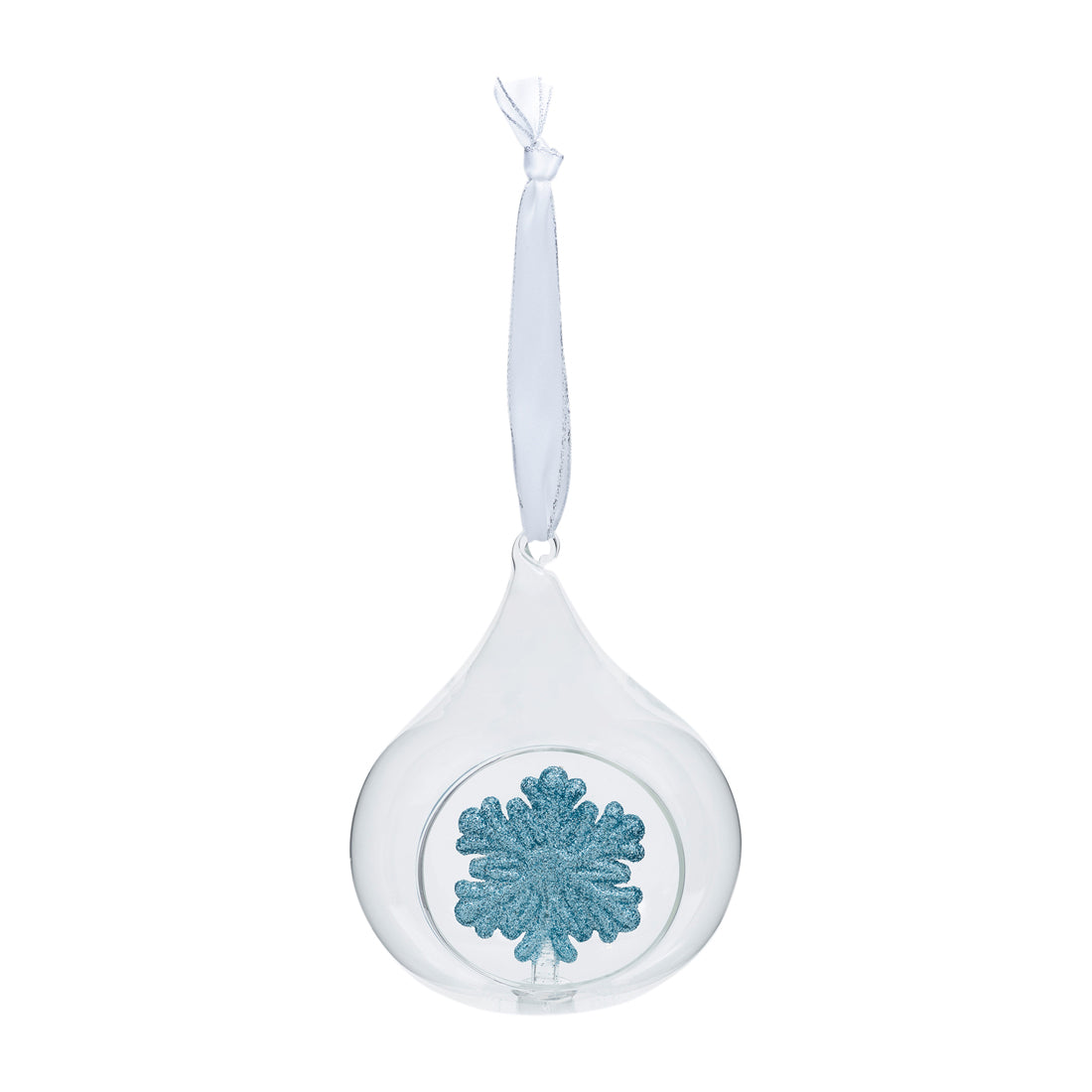 Riviera Maison Kerstbal Blauw - Snowflake Wishes - Glas (Ø)10