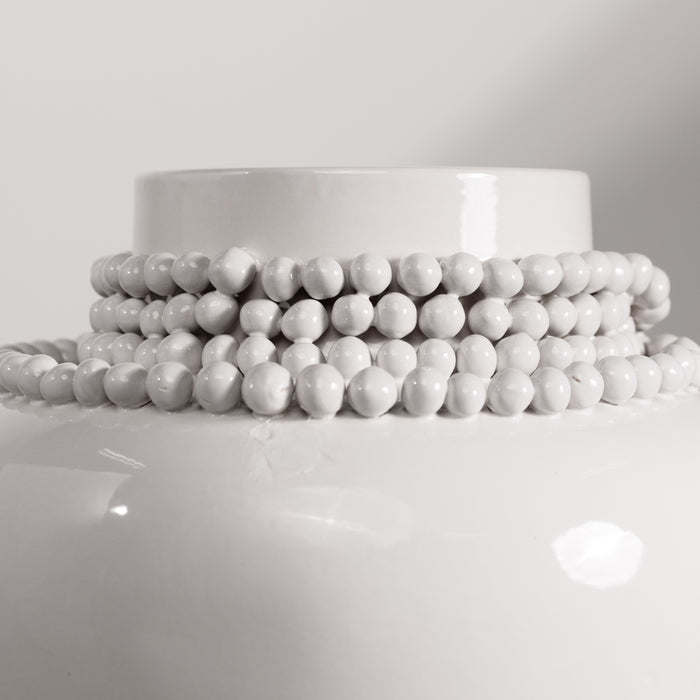 Riviera Maison Vaas Wit - Precious Pearl - Keramiek (ØxH) 34x32