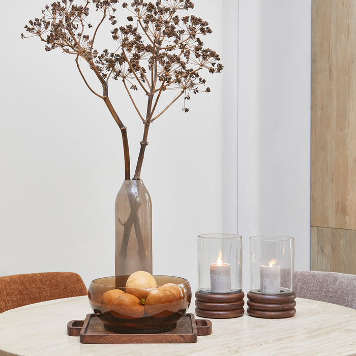 Riviera Maison Fruitschaal Bruin - Sardis - Glas (ØxH) 32x14.5