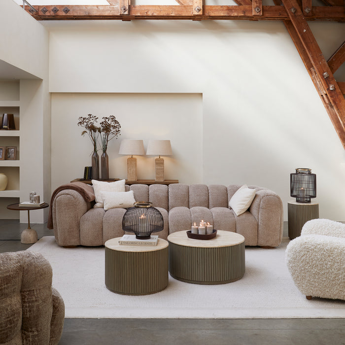 Riviera Maison Lantaarn Windlicht Bruin - Yuni - IJzer (ØxH) 39x48.5